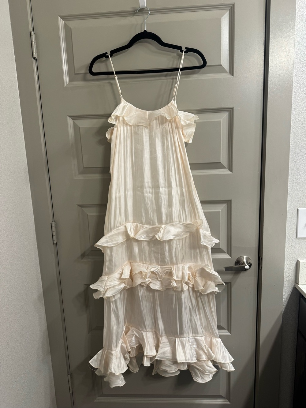 Narianna Cream Ruffle Tiered Slip - Picture 2 of 3